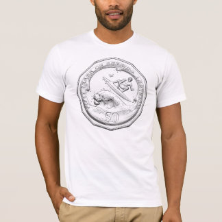 T-shirt Tee - shirt surfant de pièce de monnaie