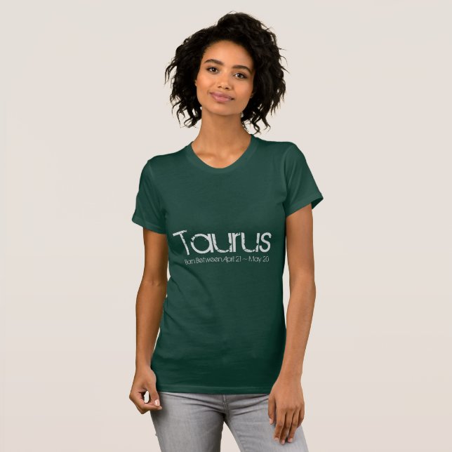 T-shirt Tee-shirt Taurus En Vert Émeraude (Devant entier)