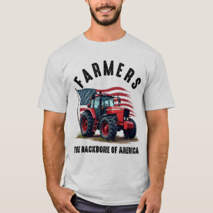 T-shirt Tee-shirt tracteur patriotique – Fierté des agricu