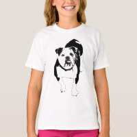 Tee-shirt urbain bulldog vecteur fort