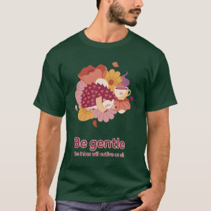 T-shirt Tee-shirt vecteur plat au Hérisson Endormi Poppy