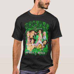 T-shirt Tee shirt vert rap bootleg besties vintage 90s