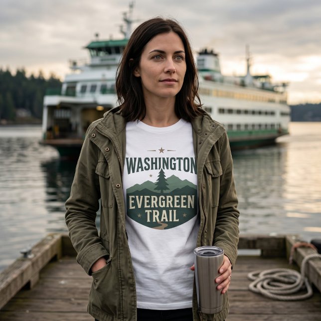 T-shirt Tee-shirt Washington Evergreen Trail (Créateur téléchargé)