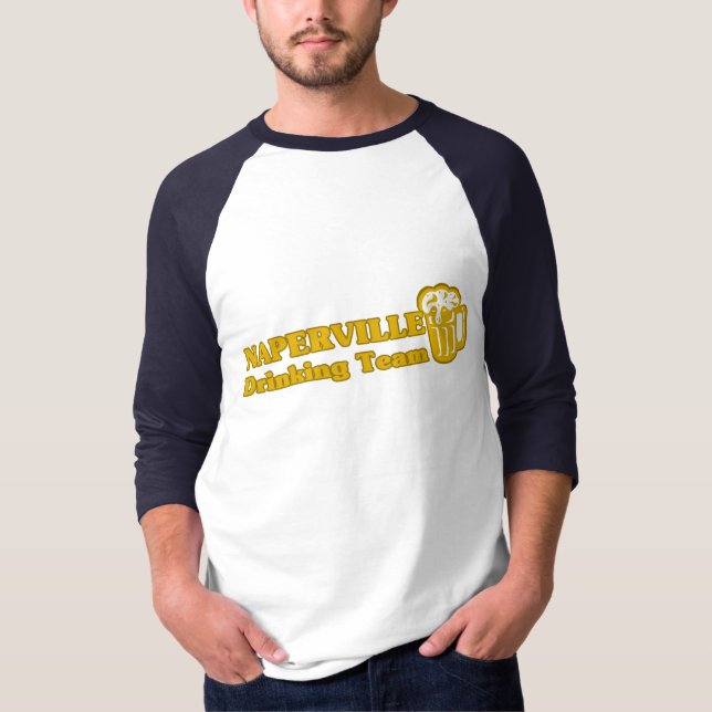 T-shirt tee - shirts de l'équipe de boisson de Naperville (Devant)