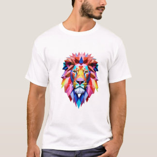 T-shirt Tee - shirts de Lion géométrique gras