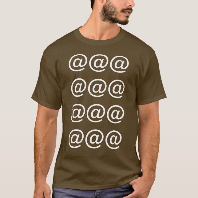 T-shirt Tee - shirts de symbole de clavier d'ordinateur @ (Devant)