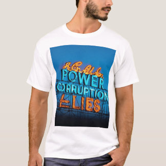 T-shirt "Tee - shirts des signes néons : POUVOIR, CORRUPTI
