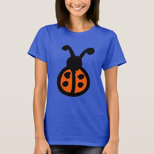 T-shirt tee - shirts d'insecte de dame de griffonnage (Devant)