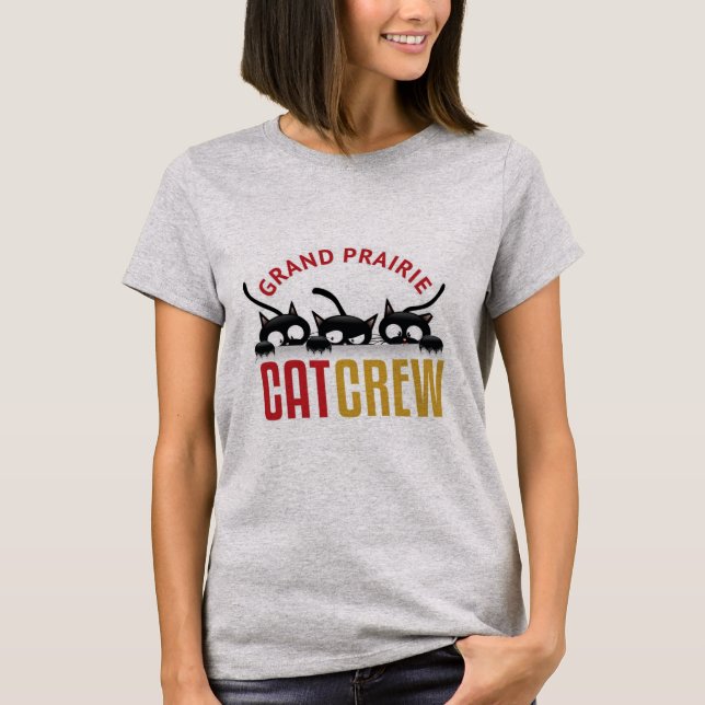 T-shirt Tee - shirts grands d'ÉQUIPAGE de CAT de prairie (Devant)
