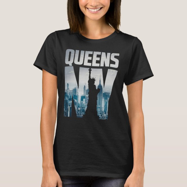 T-shirt Tee - shirts graphiques du Queens cool, Queens New (Devant)