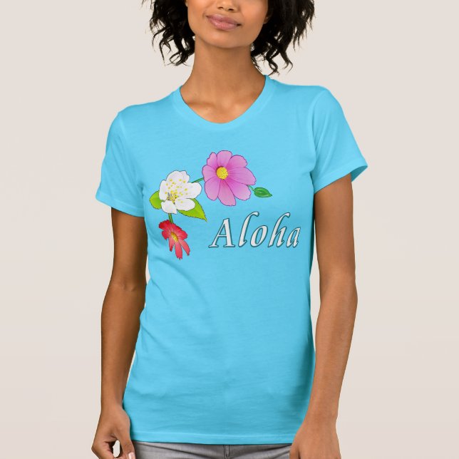 T-shirt Tee - shirts hawaïens pour des femmes (Devant)