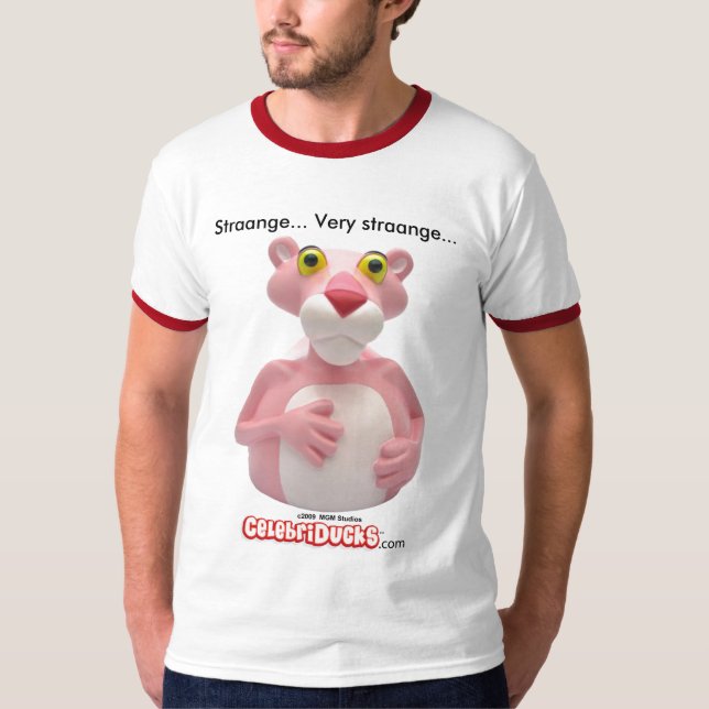 T-shirt Tee - shirts roses de panthère par CelebriDucks (Devant)