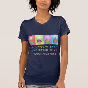 T-shirt Tee - shirts sombres femmes - Cupcakes d'anniversa