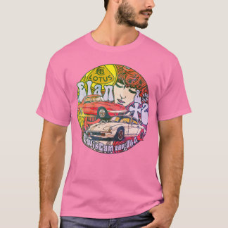T-shirt Tee-shit "Elan & +2" Pop, Vintage - Pink