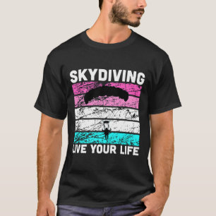 T-shirt Tee Skydive en Couleurs Rétro Pour Instructeur de