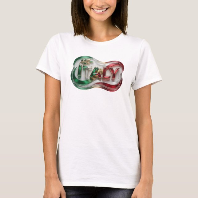 T-shirt Tee vibrant or ITALIE (Devant)