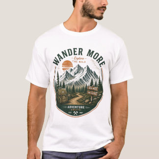 T-shirt Tee Wander More Adventure