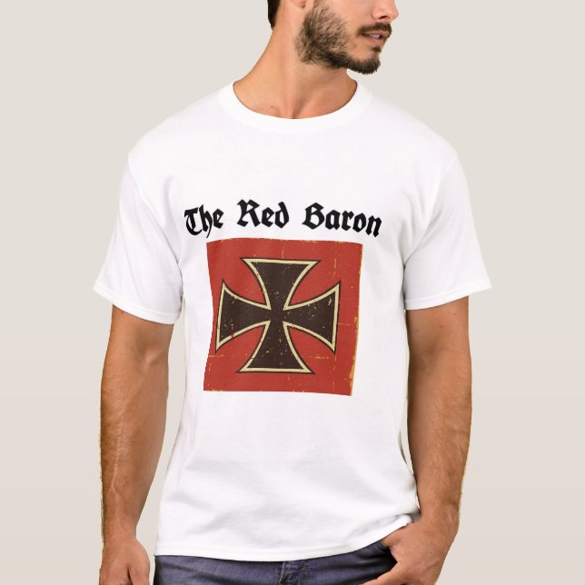 T-shirt Tee WW1 Red Baron Fighter Ace (Devant)