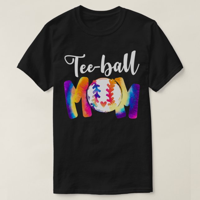 T-shirt Teeball Maman TieDye Funny Ball Maman Fête des mèr (Design devant)