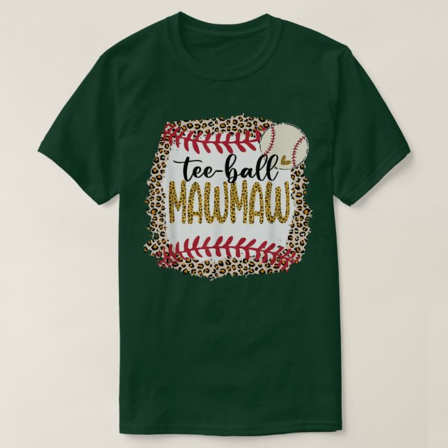 T-shirt Teeball Mawmaw, Leopard Teeball Mawmaw Pour Softba (Design devant)