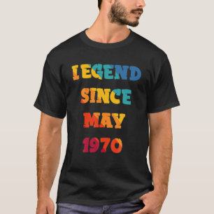 T-shirt TEEBIM Retro Légende Vintage depuis mai 1970 stupé