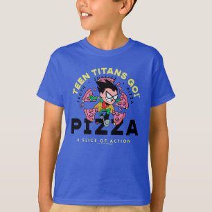 T-shirt Teen Titans Go ! Robin "Truth Justice Pizza"