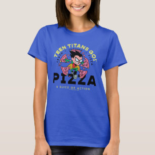 T-shirt Teen Titans Go ! Robin "Truth Justice Pizza"