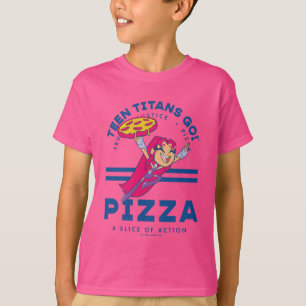 T-shirt Teen Titans Go ! Starfire "Truth Justice Pizza"