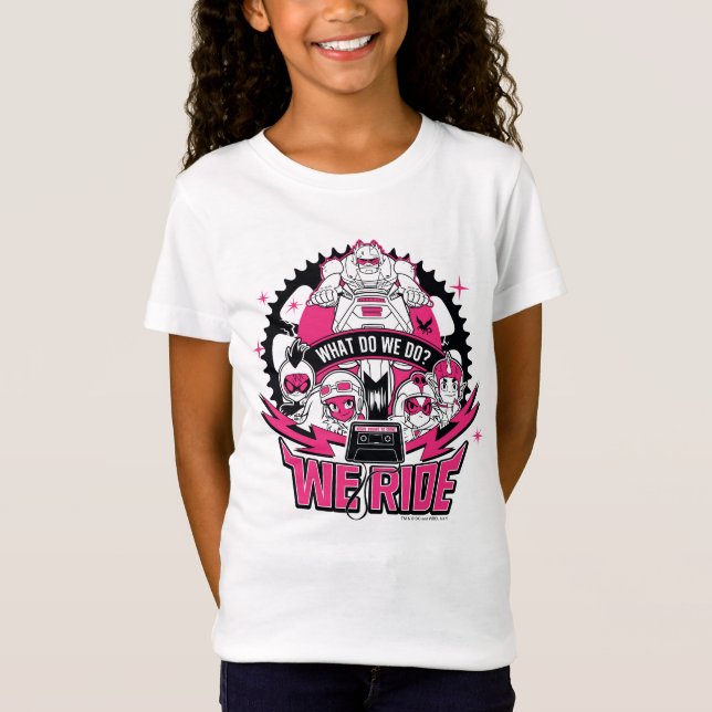 T-Shirt Teen Titans Go! | "We Ride" Retro Moto Graphic (Devant)
