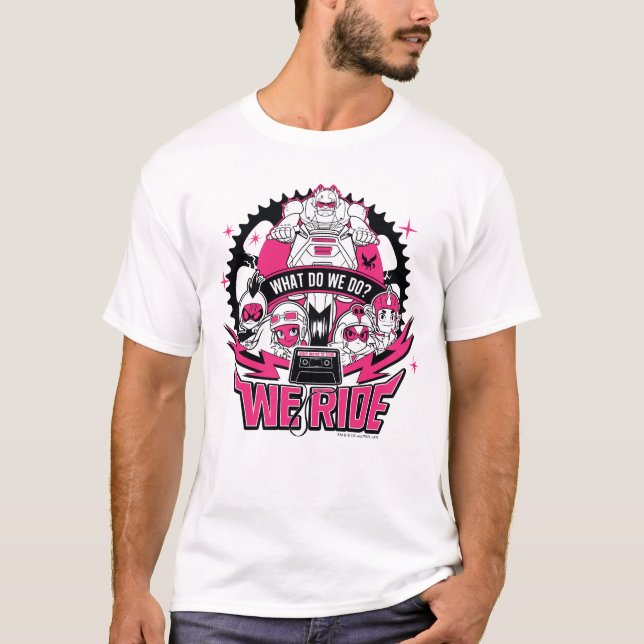 T-shirt Teen Titans Go! | "We Ride" Retro Moto Graphic (Devant)