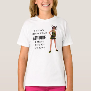 T-shirt Teenage Girl Attitude 3D Anime Caractère Punk Goth