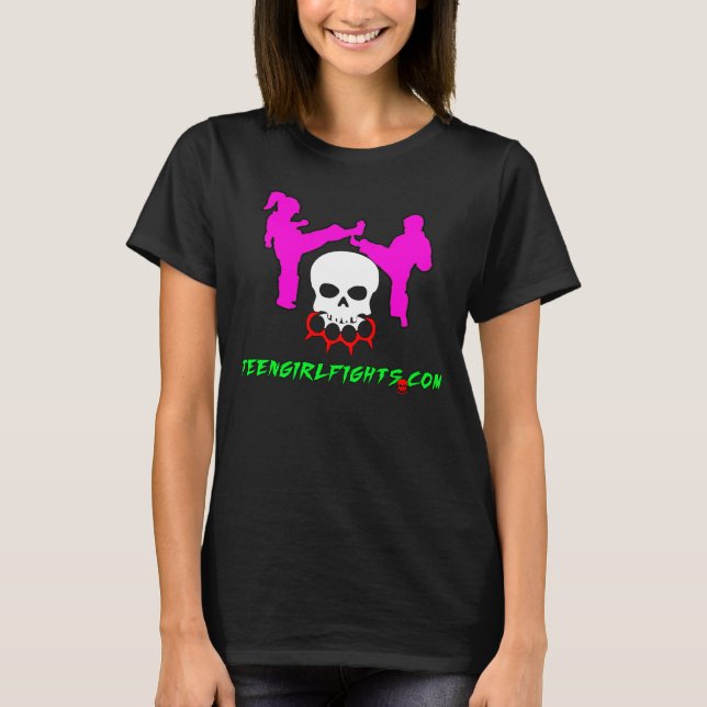T-shirt TeenGirlFights.com Chemise officielle (Devant)