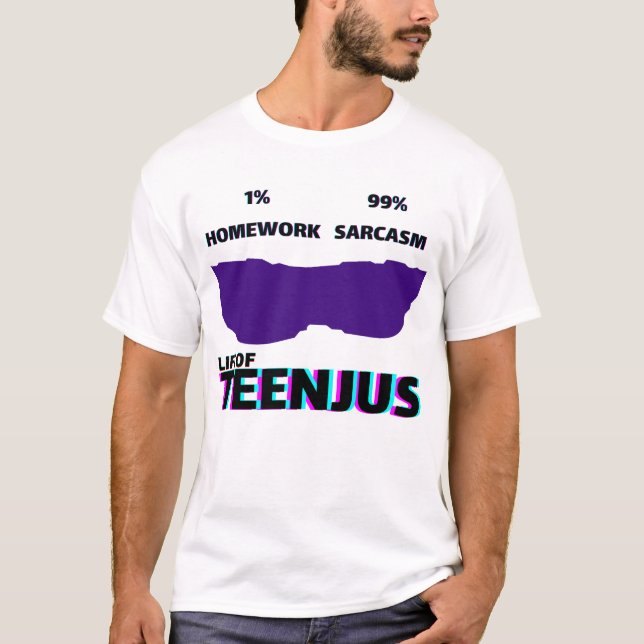 T-shirt TeenJus – Official Sarcasm Uniform" (Devant)