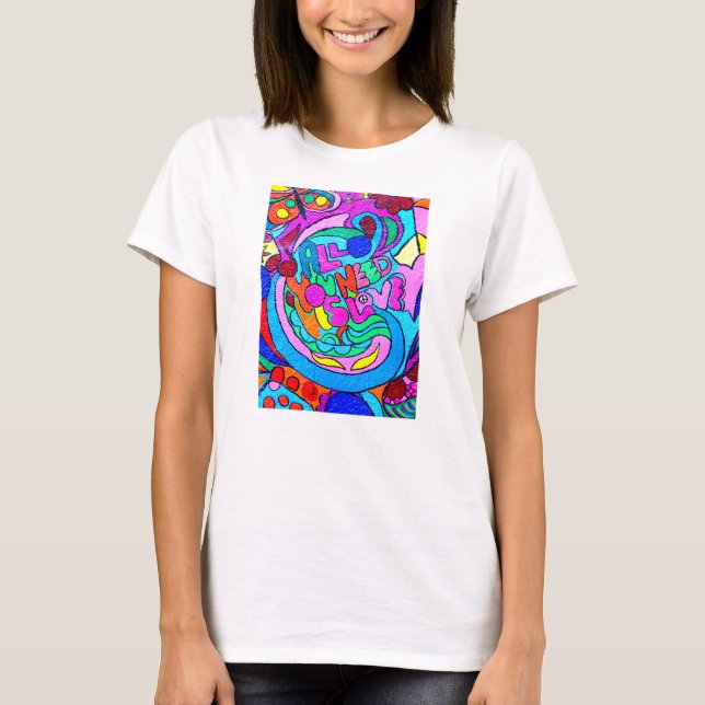 T-shirt teeshirt d'amour coloré (Devant)