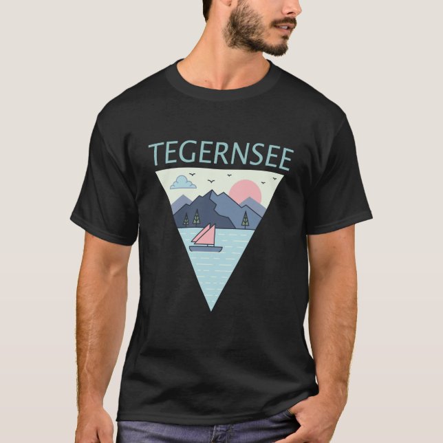 T-shirt Tegernsee Mountain Lake Adventure (Devant)