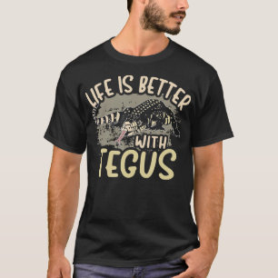 T-shirt Tegu Lizard Reptile Life Better With Tegus Herp