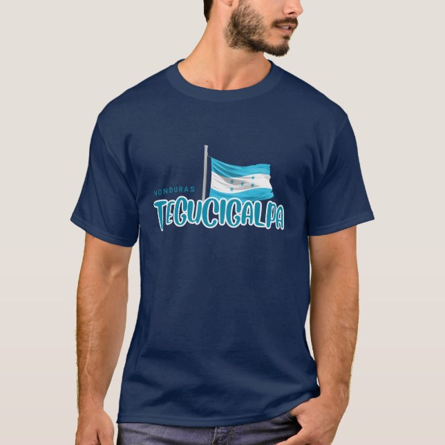 T-shirt Tegucigalpa with Honduras Flag (Devant)