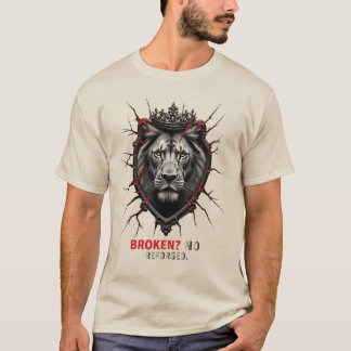 T-shirt Teigne de lion courbé - Symbolis de miroir brisé