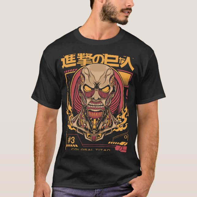 T-shirt Teinte d'impression en Titan couleur pleine (Devant)
