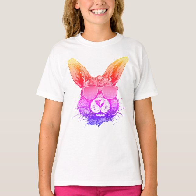 T-shirt teintes de l'espoir : 'Lapin coloré' (Devant)