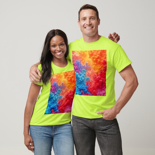 T-shirt Teintes de Nuages Abstraits Vibrants (Unisexe)