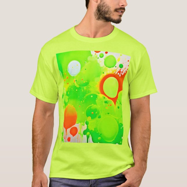 T-shirt Teintes Vertes & Orange (Devant)