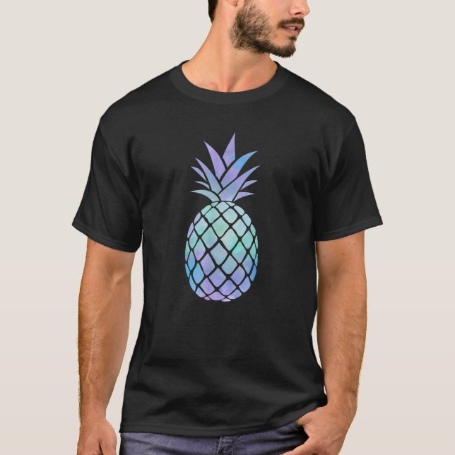 T-shirt Teinture bleue Ananas Été (Devant)