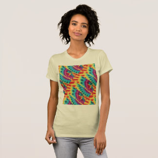 T-shirt Teinture cravate Mélangée En Turquoise Violet Jaun