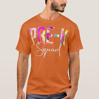 T-shirt Teinture de cratère pré-K Retourner à l'école femm