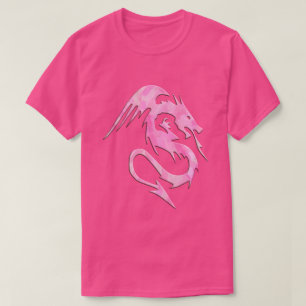 T-shirt Teinture de dragon rose