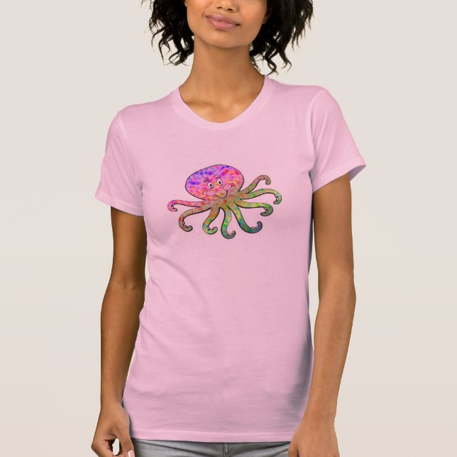 T-shirt teinture mignonne octopus (Devant)