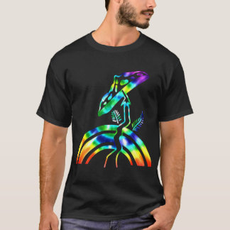 T-shirt Teinture psychédélique Champignons Trippy Rainbow 
