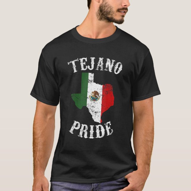 T-shirt Tejano Pride Mexicaine Américaine Texane Hérite Hi (Devant)