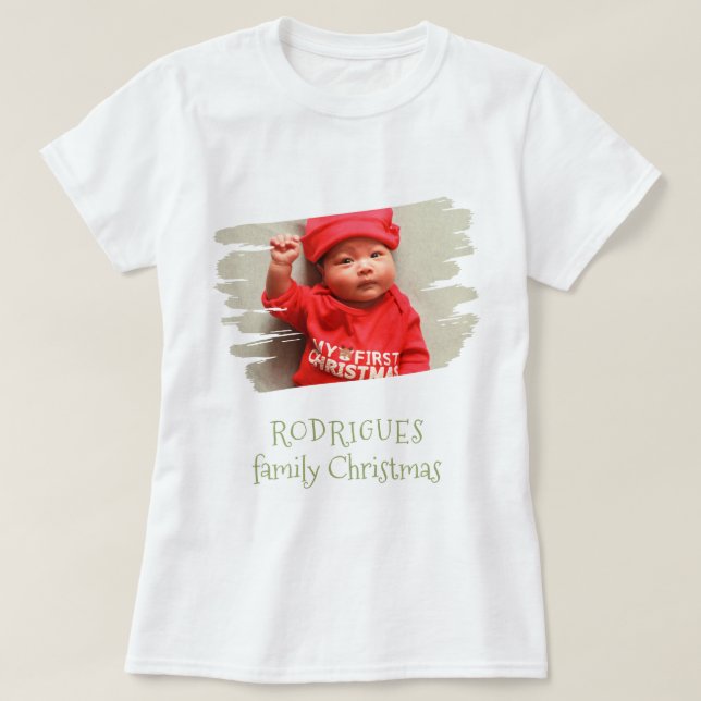 T-shirt Téléchargement de l'image personnalisée de Noël en (Design devant)
